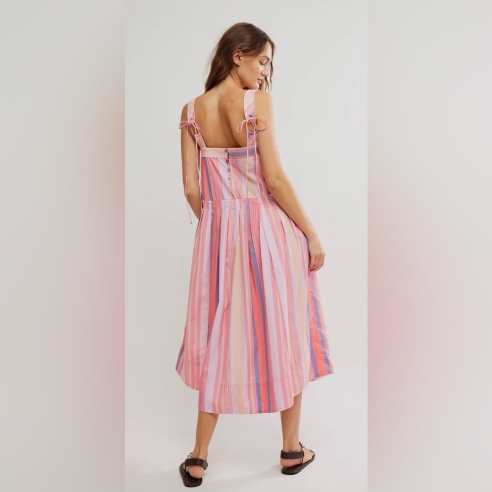 Free People Primavera Striped Midi Dress